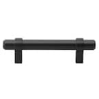 3 in. Matte Black Euro Style Solid Cabinet Drawer Bar Pulls (10-Pack)