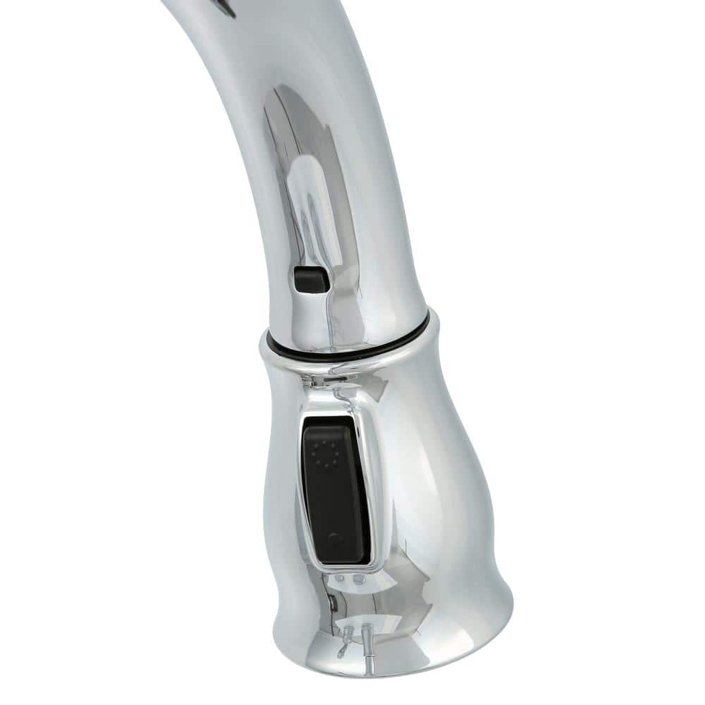 Chrome Pull-Down Kitchen Faucet with Spray and Deck Mount