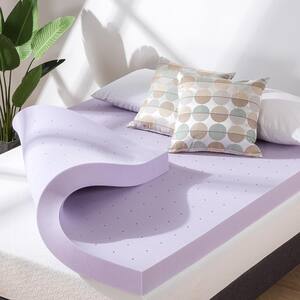 4 in. King Ventilated Memory Foam Mattress Topper with Lavender Infusion