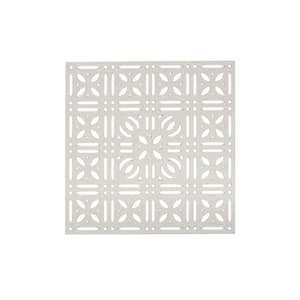 Modernist 35.4 in. x 35.4 in. Swiss Coffee Recycled Polymer Decorative Screen Panel, Wall Decor and Privacy Panel