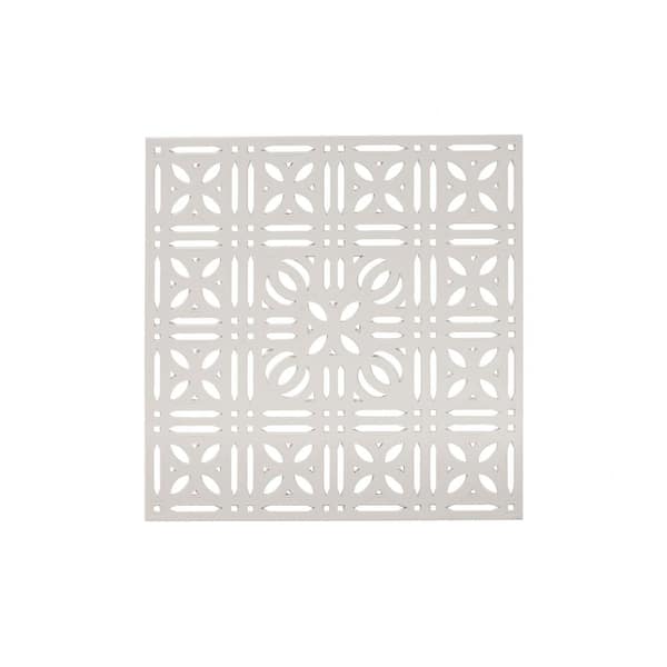 Matrix Modernist 35.4 in. x 35.4 in. Swiss Coffee Recycled Polymer Decorative Screen Panel, Wall Decor and Privacy Panel