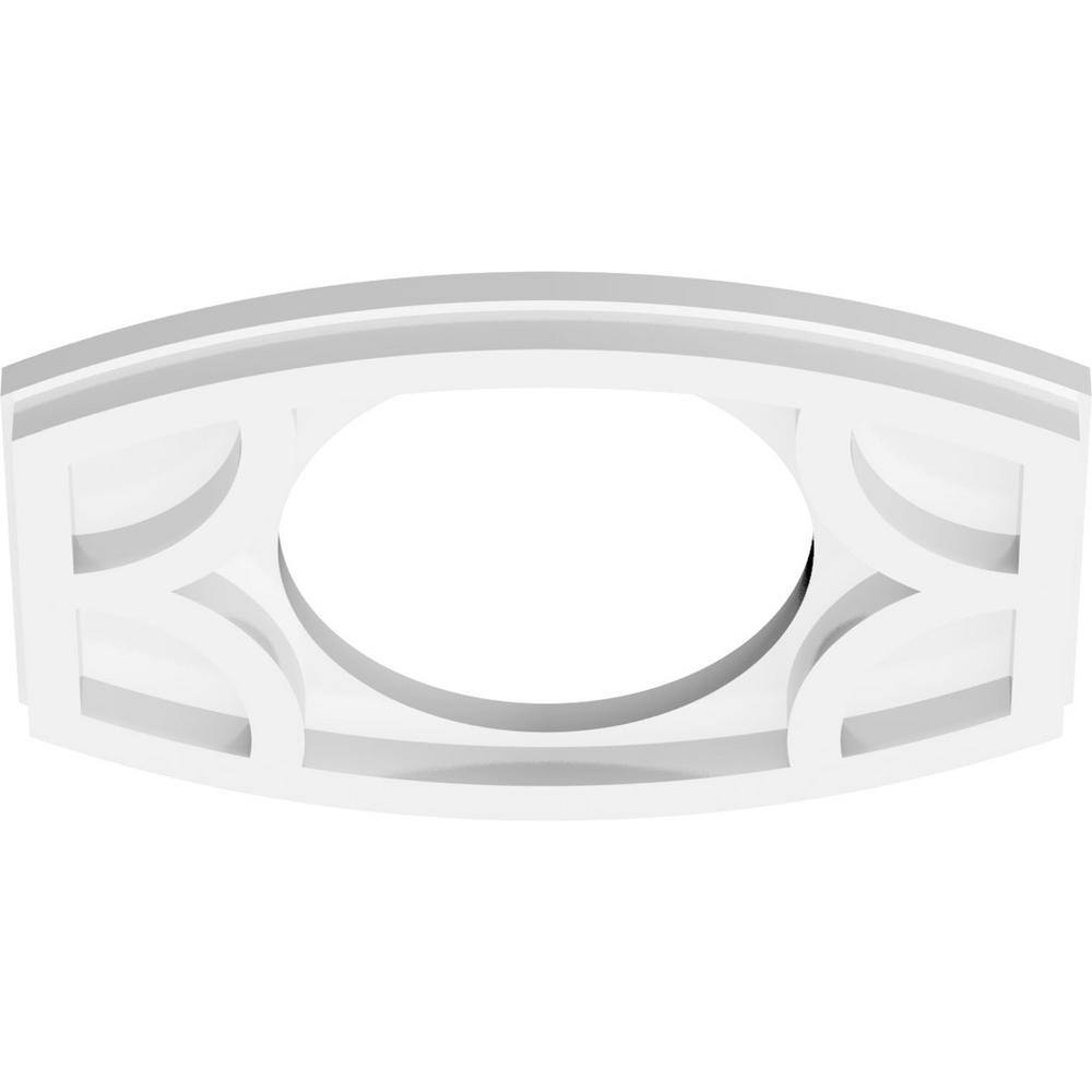Kailey White PVC Contemporary Ceiling Medallion, 10" x 6.63"