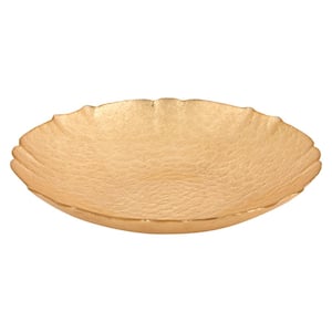 Victoria Authentic 12 in. 32 oz. Gold Leaf on Glass Bowl