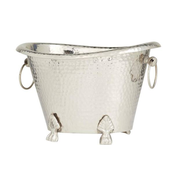 Silver Aluminum 6 Bottles Ice Bucket