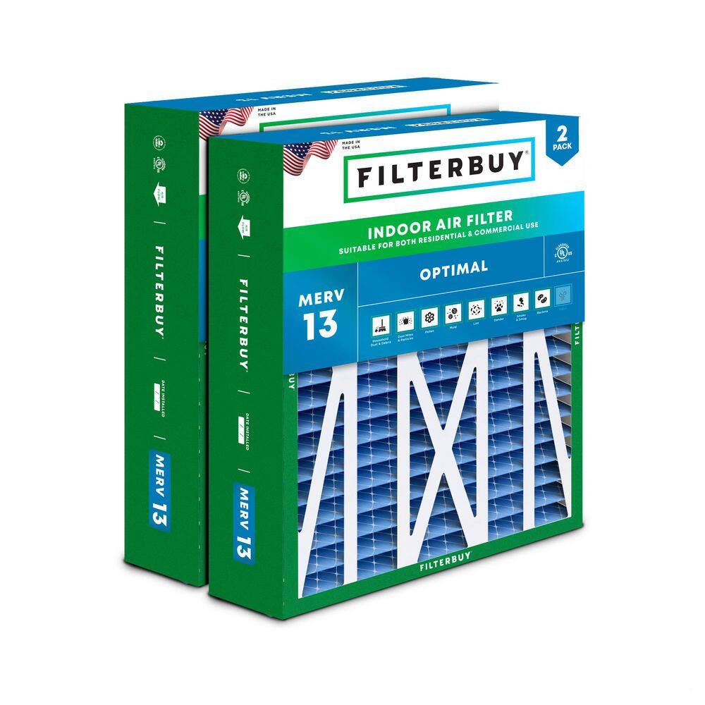 17.5 in. x 21 in. x 5 in. MERV 13 (FPR 10) Health Defense Pleated HVAC AC Furnace Air Filters for Rheem & Ruud (2-Pack) price history on PriceWatchPro