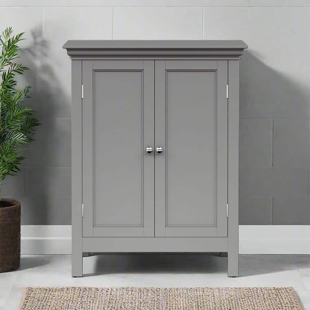 Stratford Sleek Gray Adjustable Shelving Living Room Cabinet