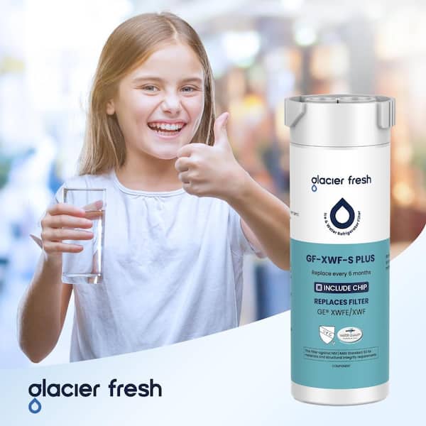 Glacier Fresh XWFE Refrigerator Water Filter for GE(with chip)-1