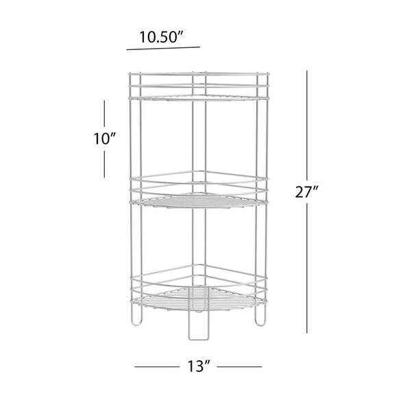 Lavish Home Pedestal Sink Organizer Rack Silver