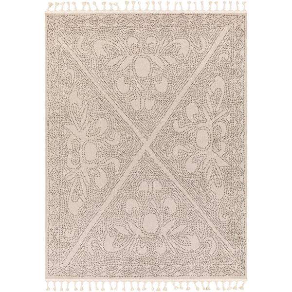 Livabliss Latermir Taupe 8 ft. x 10 ft. Global Indoor Area Rug
