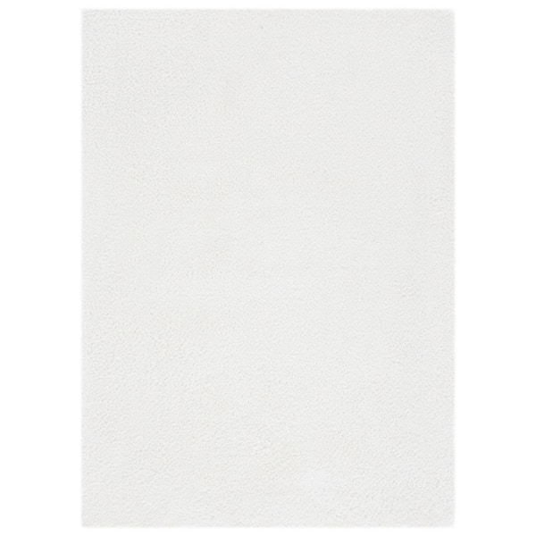 Decora Shaggy 9 ft. x 12 ft. Ivory Flokati Solid Area Rug