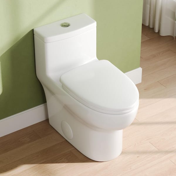 Ally 12 in. Rough in Size 1-Piece 1.1/1.6 GPF Dual Flush Elongated ADA Chair Height Toilet in White, Seat Included