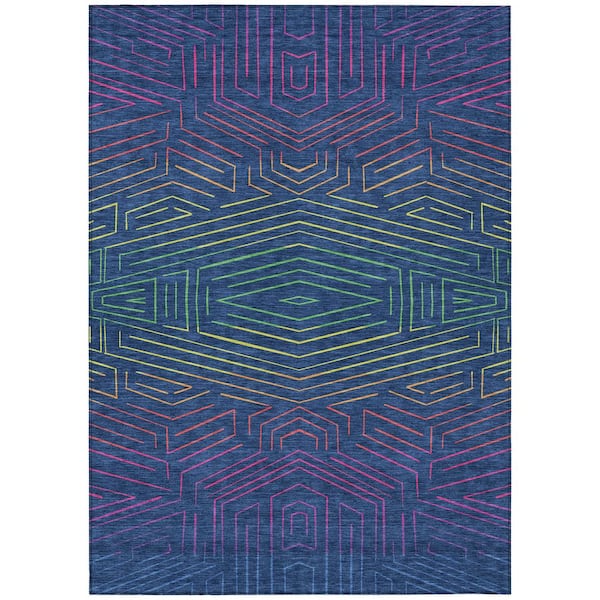 Chantille Machine Washable Indoor/Outdoor Abstract ACN2830 Baltic 9 ft. x 12 ft. Area Rug