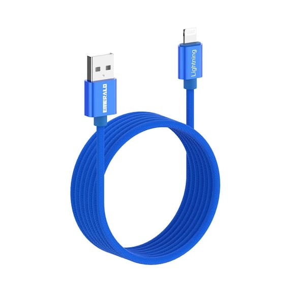 10 ft. Braided Cable Lighting to Standard USB Charging Cable for iPhone and iPads