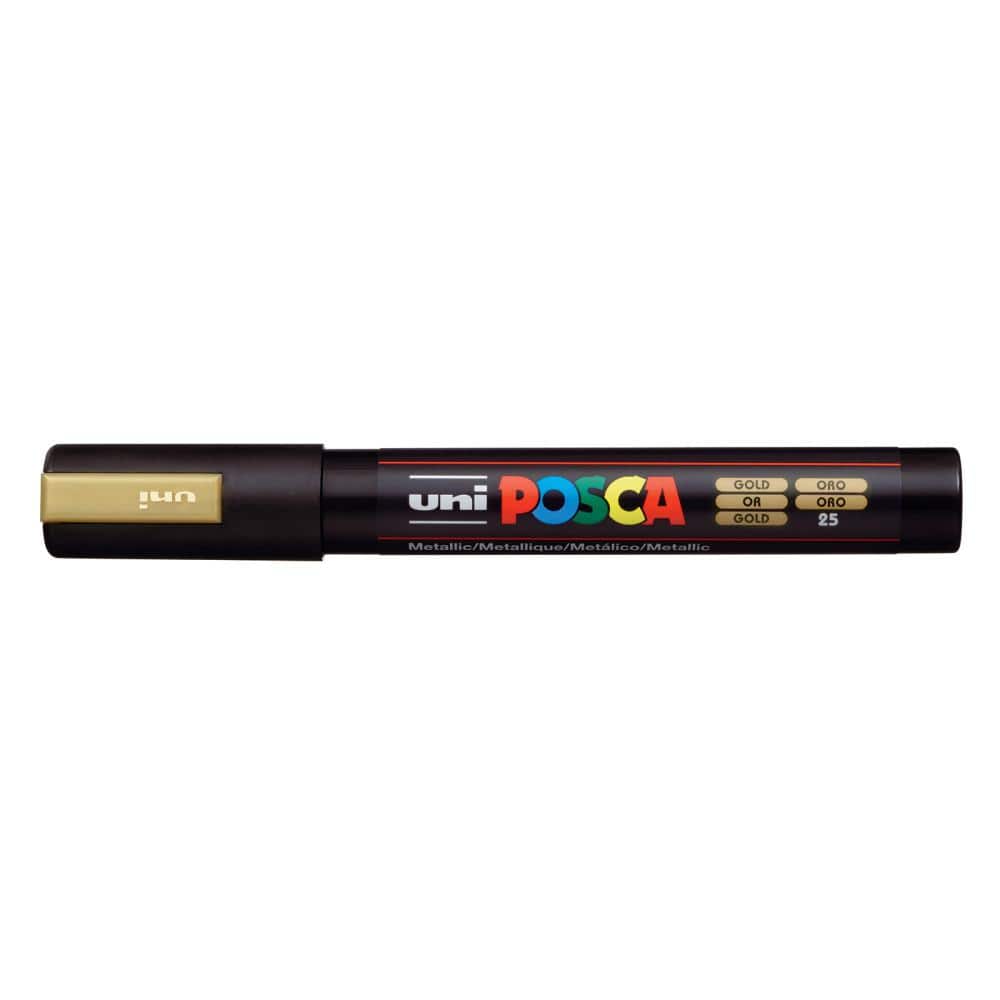 Posca Marker : Pc-5m : Medium Bullet Tip : 1.8 - 2.5mm : Gold