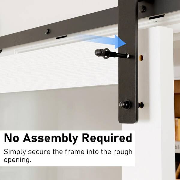 TENONER 60 in. x 84 in. （Double 30 in. W Doors） White Finished