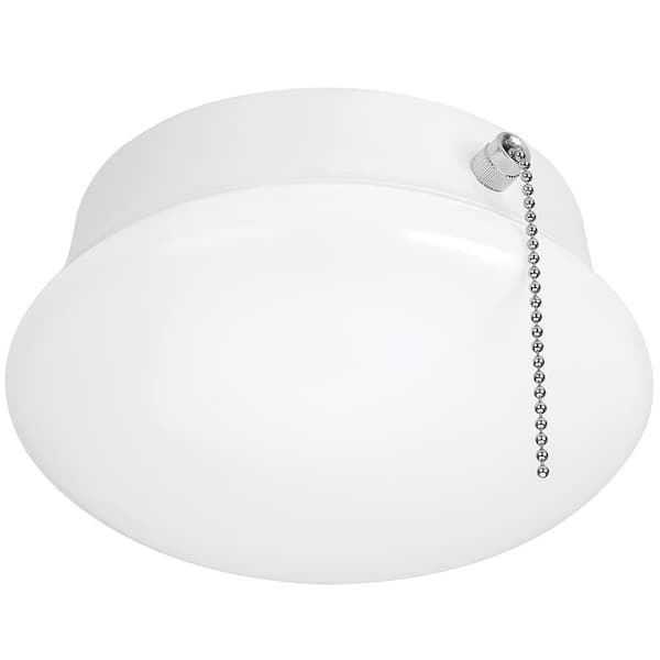 Commercial Electric Spin Light 7 In Closet With Pull Chain Led Flush Mount Ceiling 830 Lumens 4000k Bright White Bat 54484145 The