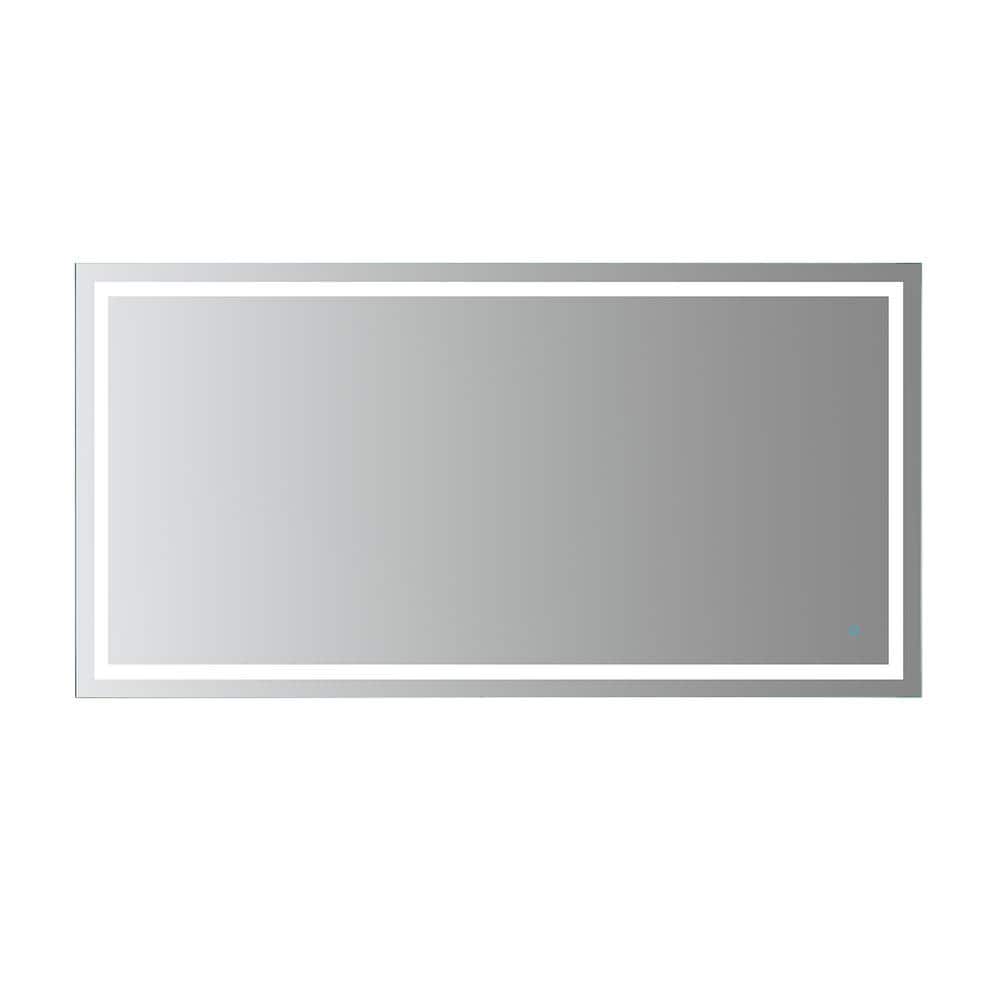 ARPELLA Luci 70 in. W x 36 in. H Frameless Rectangular LED Bathroom ...