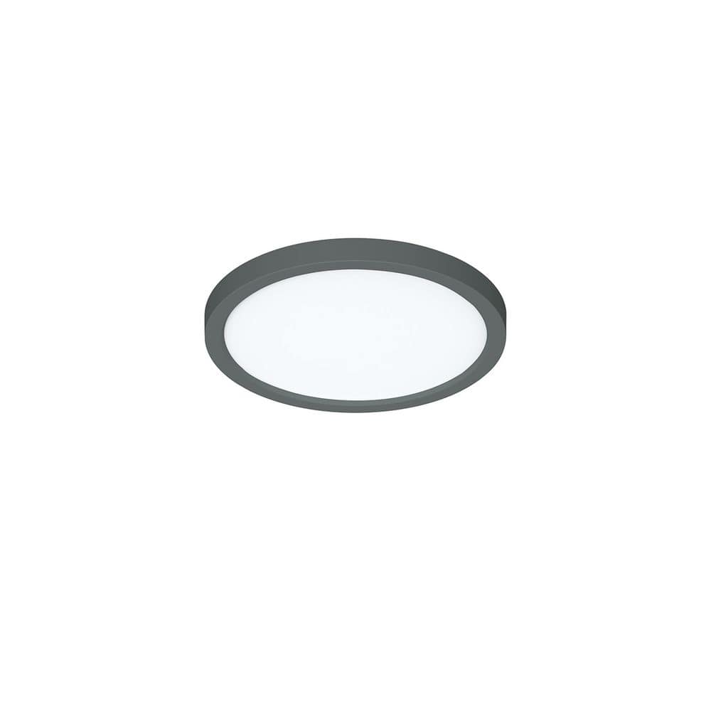 Eon 9 in. 102-Watt Modern Black Integrated LED Flush Mount with White Acrylic Shade price history on PriceWatchPro