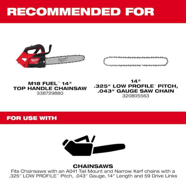 14 in. Top Handle Chainsaw Bar Guide