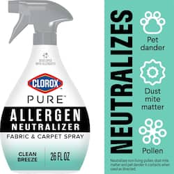 Clorox 26 oz. PURE Allergen Neutralizer Clean Breeze Fabric Refresher and Carpet Spray