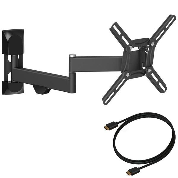Barkan a Better Point of View Barkan 13 in to 39 in Full Motion 4 movement, TV Wall Mount, Dual-Arm, Up to 55 lbs, UL certified, with 4K HDMI Cable