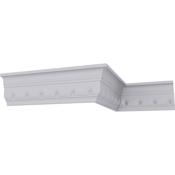 SAMPLE - 1-1/2 in. x 12 in. x 2-7/8 in. Polyurethane Dentil Crown Moulding