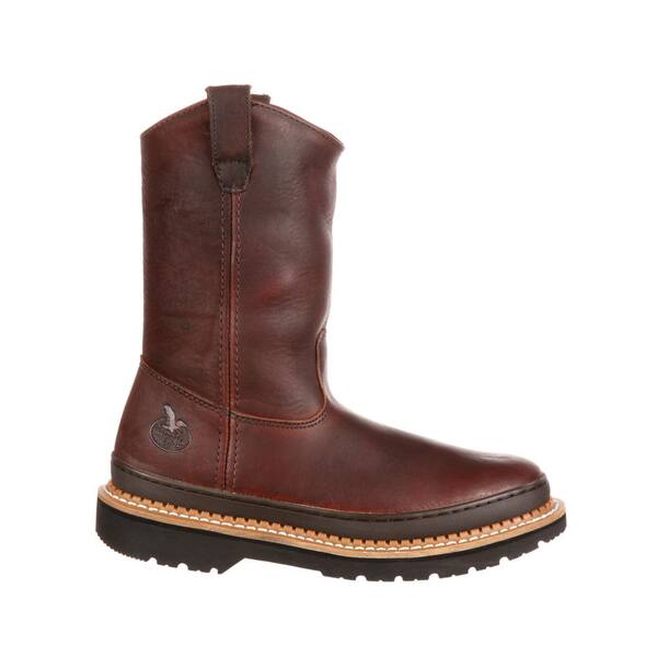 8 inch pull on work boots