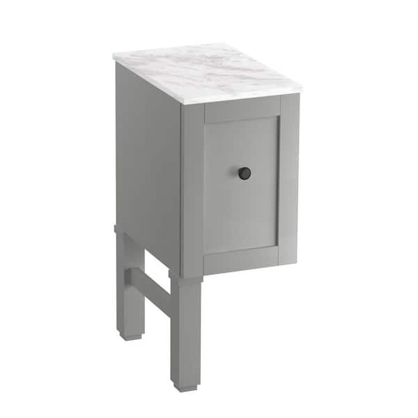 Chambly 12.125in. Single Sink Freestanding Mohair Grey Bath Vanity with Stone Stone Top Unassembled