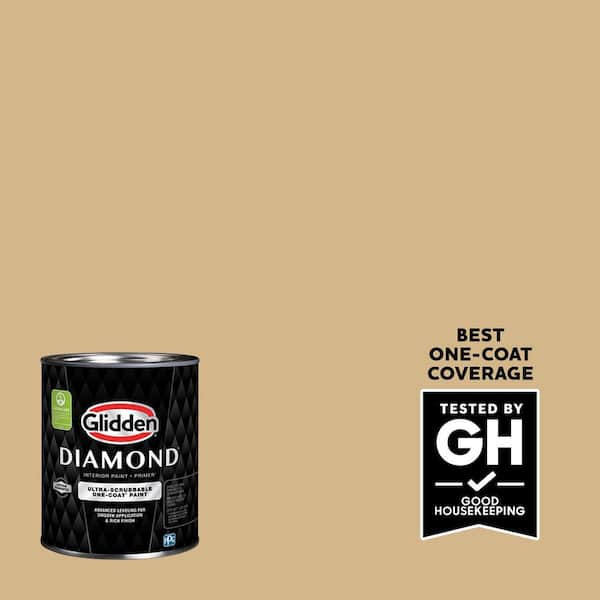 Glidden Diamond 1 qt. PPG1092-4 Craftsman Gold Semi-Gloss Interior Paint with Primer