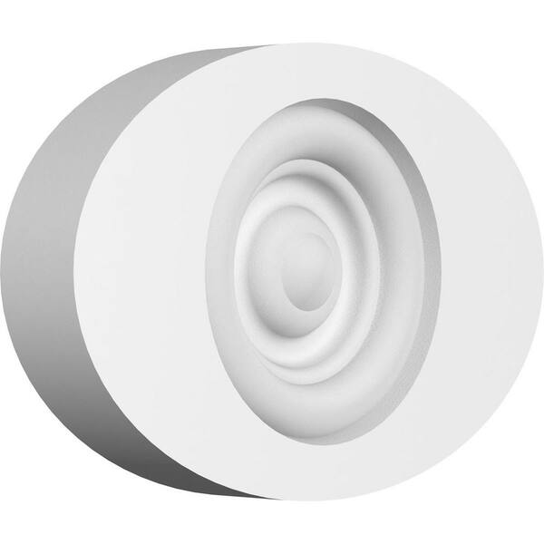 Ekena Millwork 5 in. W x 3-1/4 in. H x-3/4 in. P Standard Dalton Bullseye Rosette with Square Edge (4-Pack)