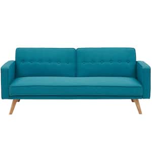 Blue Futon Variable Bed Sofa Living Room Folding Sofa