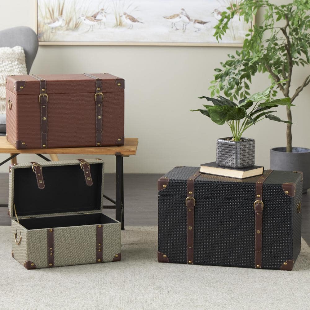 【threetimes】25HS★Trunk Eyelet Bag Round Trip Totes - 25.2 x 15.5 x 11