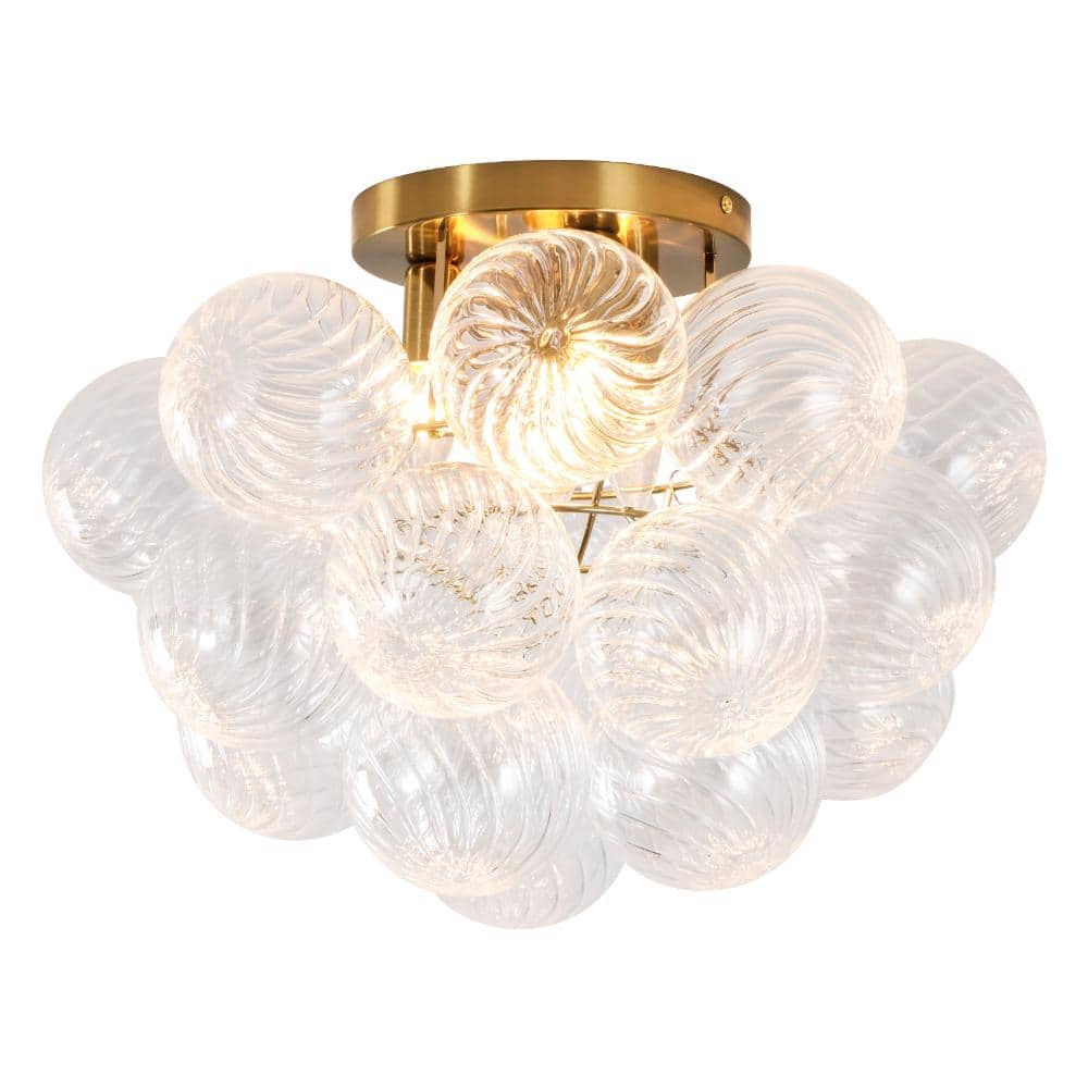 Stylish 4-Light Gold Flush Mount Ceiling Light with White Glass Globes for Bedroom or Hallway price history on PriceWatchPro