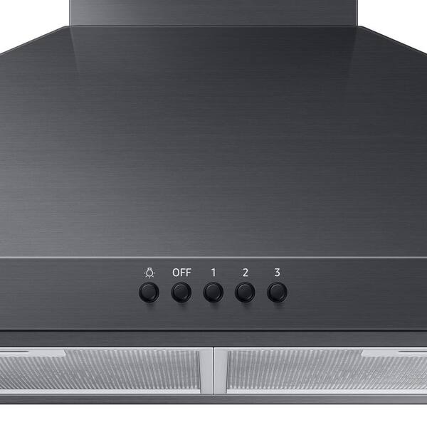 samsung range hood black stainless steel