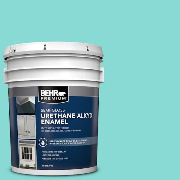 5 gal. #P450-3 Rainwater Urethane Alkyd Semi-Gloss Enamel Interior/Exterior Paint