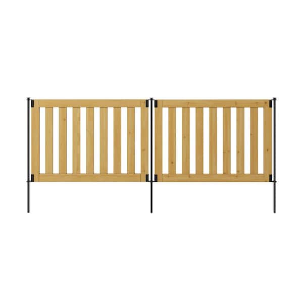 Newberry Dig Free Wood Fence Kit, 48 in. by 32 in. (2-panels)