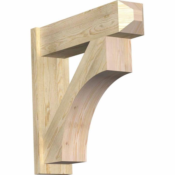 Ekena Millwork 8 in. x 30 in. x 30 in. Westlake Craftsman Rough Sawn Douglas Fir Outlooker