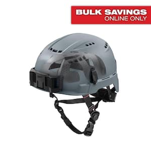 BOLT Gray Type 2 Class C Vented Safety Helmet with IMPACT-ARMOR Liner