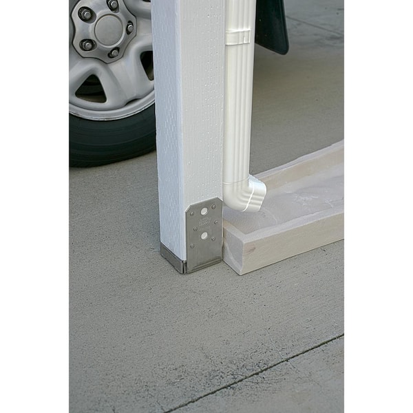 ABU Stainless-Steel Adjustable Standoff Post Base for 4 x 4 Nominal Lumber