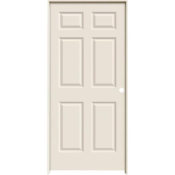 JELD-WEN 36 in. x 80 in. Colonist Primed Right-Hand Textured Molded Composite Single Prehung Interior Door