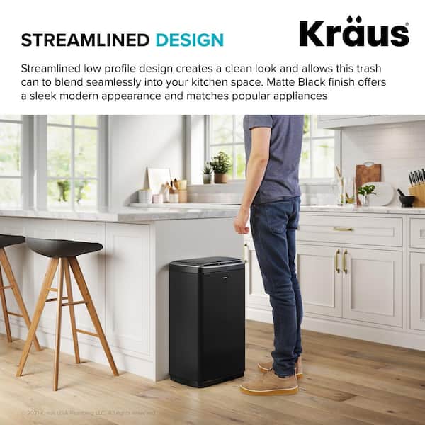 KRAUS Garbage Pro Rectangular 13 Gal. Touchless Motion Sensor
