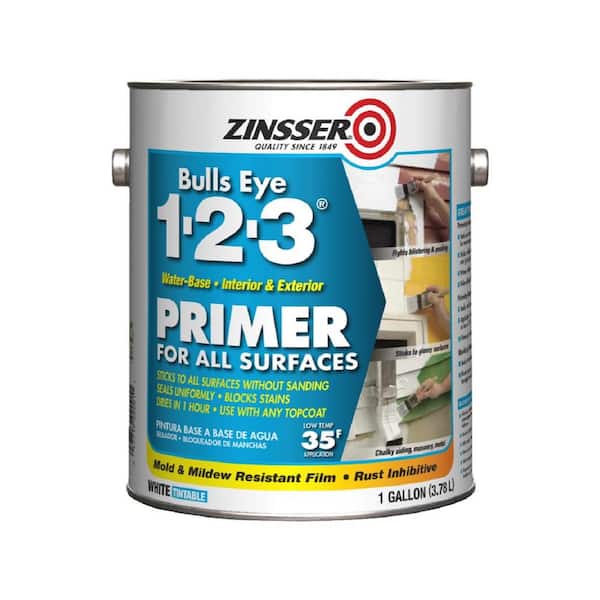 Zinsser Bulls Eye 1-2-3 1 Gal. White Water-Based Interior/Exterior Primer and Sealer