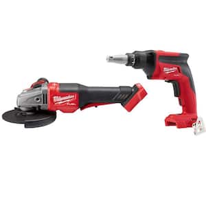 M18 FUEL 18- V Lithium-Ion Brushless Cordless 4-1/2 in./6 in. Braking Grinder with Cordless Drywall Screw Gun