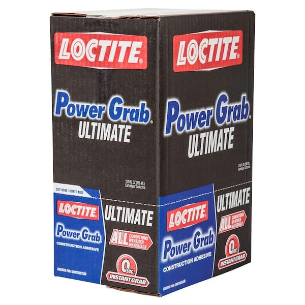 Loctite Power Grab Ultimate Instant Grab 9 oz. SMP Construction Adhesive White Cartridge (12 pack)