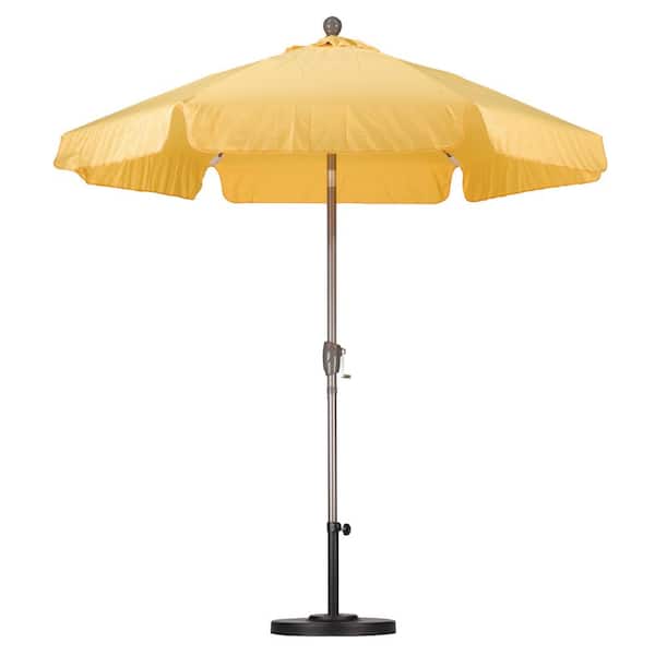 Astella 7-1/2 ft. Fiberglass Push Tilt Patio Umbrella in Yellow SpunPoly