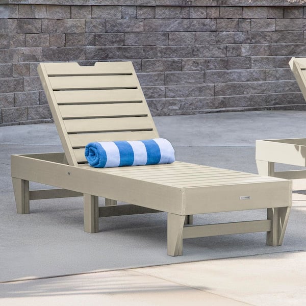 Unbranded Pinehurst Whitewash Plastic Outdoor Chaise Lounge