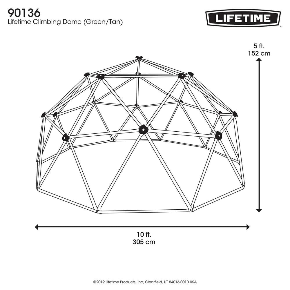 Lifetime Green and Tan Powder-Coated Steel Dome Climber