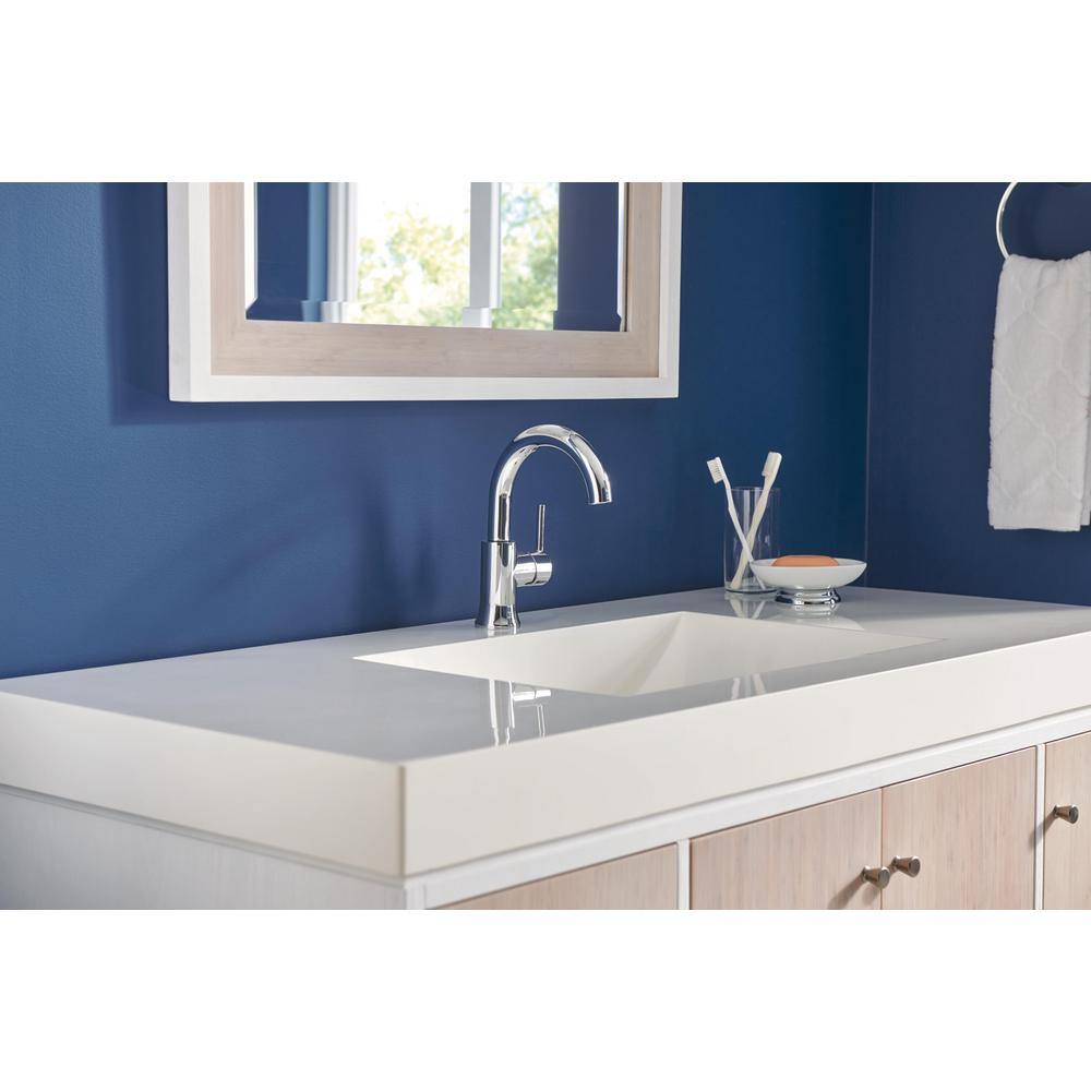 Modern Sleek Stainless Steel Single Hole Bathroom Faucet with Eco-Friendly Design