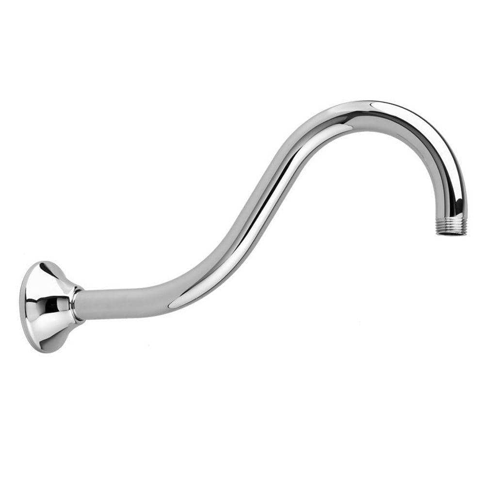 12 in. Wall Mount Shepherds Crook Shower Arm in Polished Chrome