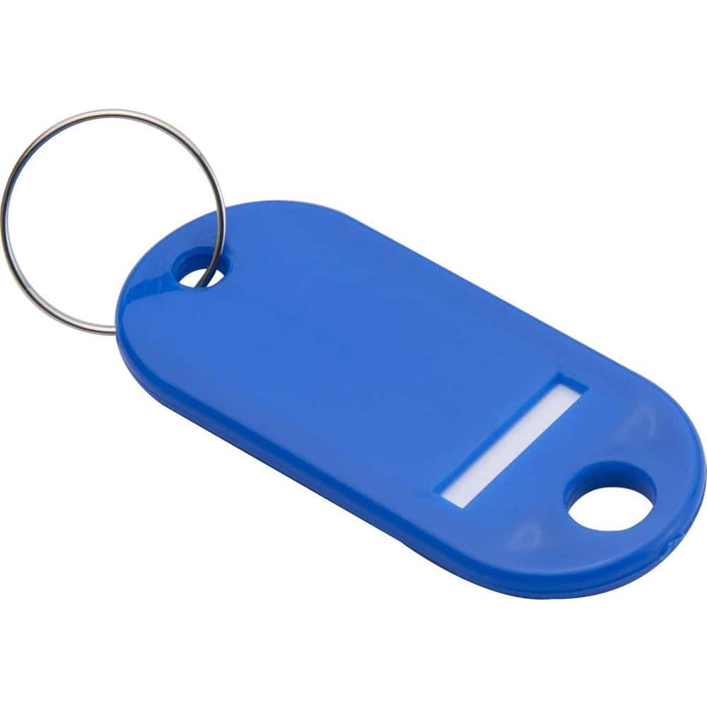 Assorted Color-Coded Key Tags with Paper Inserts, 50-Pack